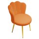 thumbnail image 2 of Silla de tocador ligera de lujo, silla de comedor suave con patas doradas, silla de maquillaje para comedor, cafetería, muebles de dormitorio Naranja, 2 of 8