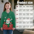 thumbnail image 7 of COEQINE Youth Girls Sweatshirt Pullover, Quarter Zip Long Sleeve Loose Fit Sweatshirt Tops, Soft Polyester Fall Outfits with Collar for Ages 7-8, Snowman Polka Dot Green Red, 7 of 7