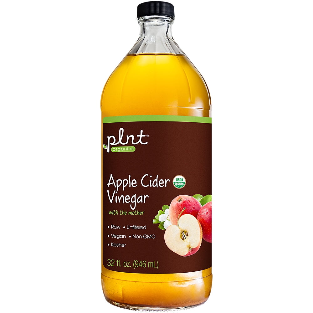 plnt Organic Apple Cider Vinegar with Mother Supports Digestion, Raw Unfiltered, NonGMO, Vegan