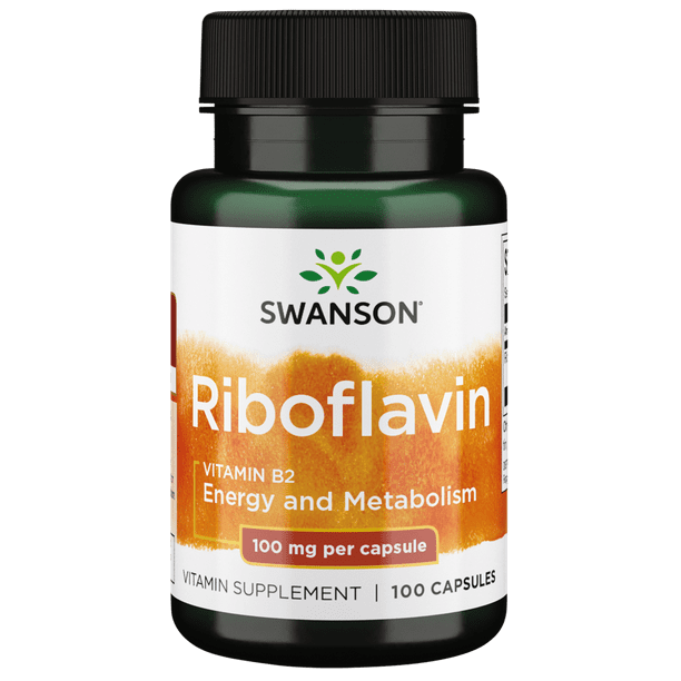 Swanson Vitamin B2 Riboflavin 100 mg Capsule 100ct
