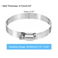 thumbnail image 2 of Uxcell Hose Clamp, 2 1/3" to 3 2/9" Adjustable Stainless Steel Worm Gear Hose Clamps for Fuel Line Plumbing, 6 Pack, 2 of 7