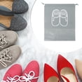 thumbnail image 2 of Unique Bargains 10 Pcs Slippers Pattern Dustproof Shoe Dust Bag Shoes Storage Bag Portable Drawstring Storage Bag Gray, 2 of 5