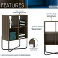 thumbnail image 3 of Techni Mobili Modern Geometric Bookcase, Walnut RTA-983BC-WAL, 3 of 12