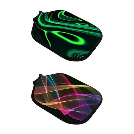 2Pieces Neoprene Racket Cover Protective Cover Neoprene Diving Material Racket and Colorful