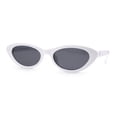thumbnail image 3 of Womens Classic Mod Soft Cat Eye Plastic Sunglasses White Black, 3 of 4