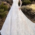 thumbnail image 1 of Vestido de Novia Casa de los Tesoros Encaje Manga Larga Cuello V, 1 of 4