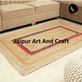 thumbnail image 2 of Jaipur Art And Craft Rectangle Jute Cotton Handmade Area Rug Boho Eco Friendly Carpet (5x8 Sq ft), 2 of 5