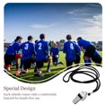thumbnail image 4 of Eigraketly Silbato de acero inoxidable con cordón Equipos Suministros Herramientas de supervivencia Sonido claro Árbitro Silbatos Baloncesto Béisbol Ropa Deportiva, Zapatos Eigraketly OD024957-00, 4 of 6