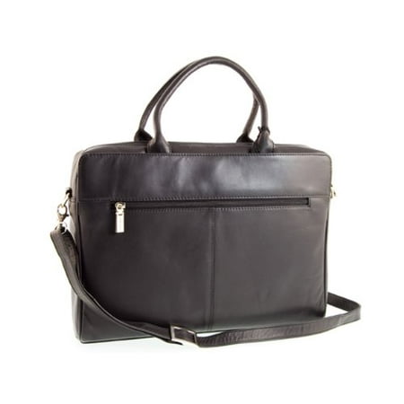 Visconti 18427 Ladies Top Handle Black Handbag Briefcase Laptop Case Made of Quality Genuine