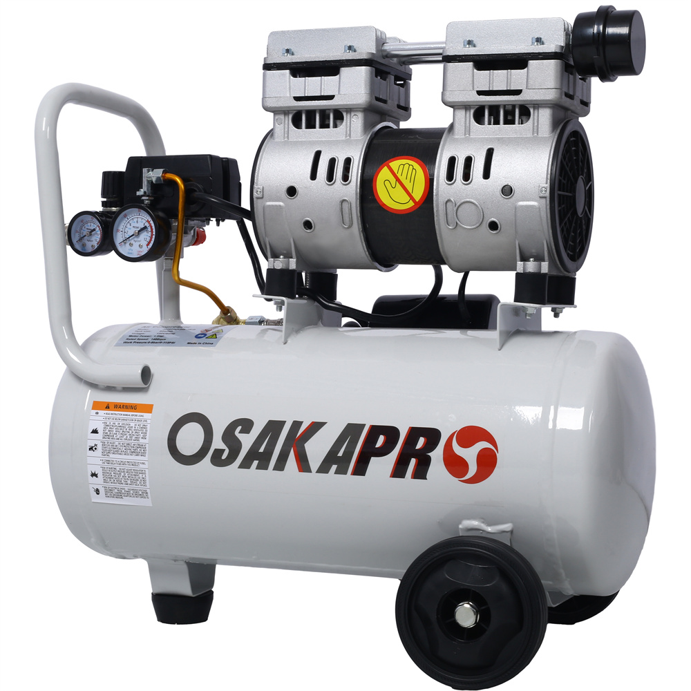 8 Gallon Ultra Quiet Air Compressor, 1.5HP, Max 115 PSI, 70dB Low Noise Oil-Free Air Compressor for Auto Repair, Bike Tires, Garage Spray Painting