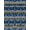 Navy Blue White Gold, Pattern 2, variant on ODIKA Hooked Maritime Artwork Tackle Floats Weathered Chart Motifs Easy Care Kids Safe for Small Living Room, Playroom, Bedroom