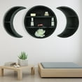thumbnail image 3 of Wooden Moon Shaped Storage Shelf Wall Mounted Hanging Rack Shaped Storage Shelf Living Room Kitchen Home Decor, Large Moon, 3 of 7
