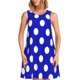 thumbnail image 1 of Fotbe Blue And White Polka Dot Vestido de Verano sin Mangas para Mujer – Vestido Midi Línea A, Estilo Camiseta Floral, Vestido Playero Casual y Fluido, 1 of 7