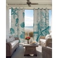 thumbnail image 2 of Vintage Starfish Blackout Curtains for Bedroom Living Room, Coral Seahorse Shell 45 In Long Thermal Insulated Room Darkening Drapes Grommet Window Treatments, 52 x 45 In, 2 of 9