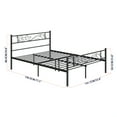 thumbnail image 6 of Yoneston Metal Platform Bed Frame Full Size with Wave Headboard & Footboard ,Black, 6 of 7