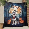 thumbnail image 3 of Happy Halloween Vampire Siberian Husky BOO with Pumpkins Fun and Spooky Quilt Blanket Husky Dog Lover Gifts Cozy Comforter Throw Blanket - 00018, 3 of 5
