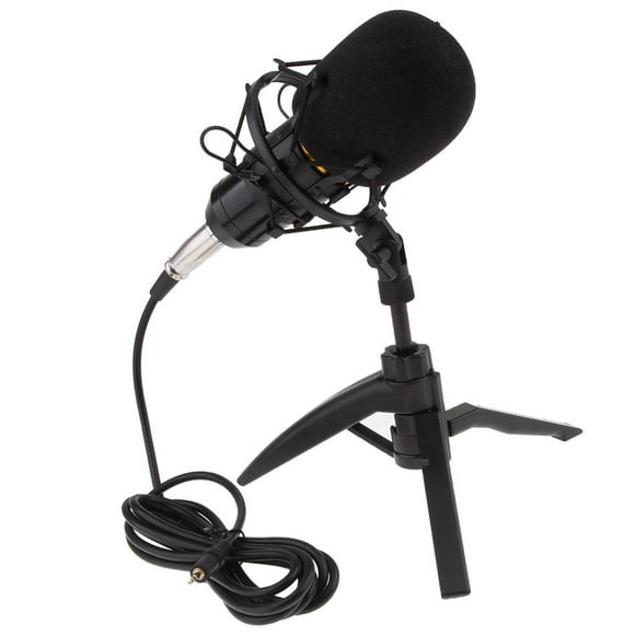 Micrófono condensador de Grabación de radiodifusión Yuyangstore Soporte de micrófono de condensador Negro