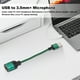 thumbnail image 2 of Adaptador de audio USB jixopn Adaptador USB a conector AUX de 3,5 mm con conector dual para auriculares y micrófono, 2 of 8
