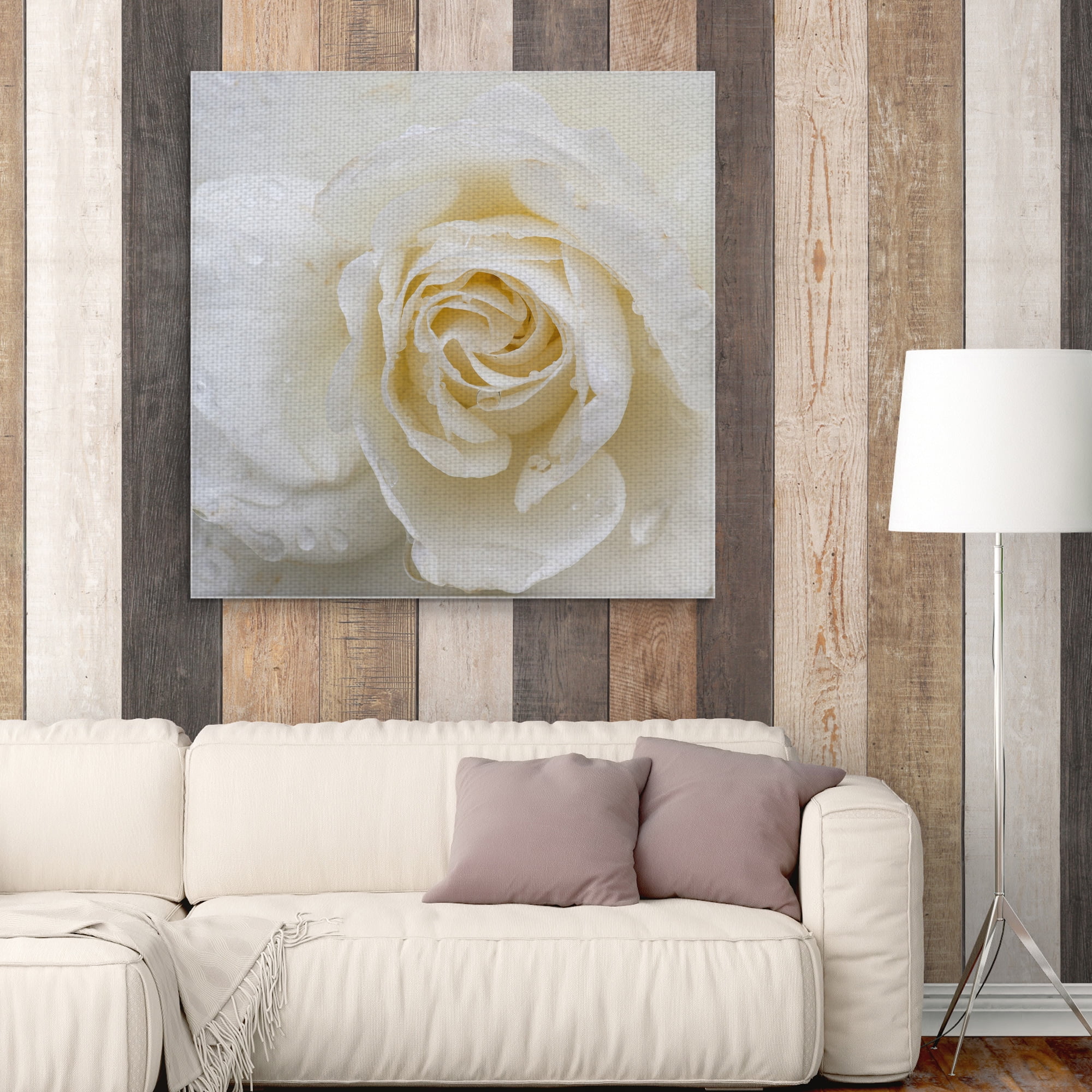 Masterpiece Art Gallery Dewdrops Of A Rose By Robin Constable Hanson Canvas Art Print 35" x 35"