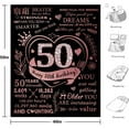 thumbnail image 5 of 50 Birthday Gifts for Women, 50th Birthday Blanket with Gift Box, 50th Birthday Decorations Gift Ideas for Her, 50 Year Old Gifts for Women Turning 50 and Fabulous, 5 of 5
