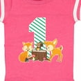 thumbnail image 4 of Inktastic One Years Old with Woodland Animals Boys or Girls Baby Bodysuit, 4 of 5