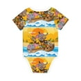 thumbnail image 2 of Daiia Animals on Noah's Ark1 Printed Unisex-Baby Short Sleeve Onesies Bodysuits Baby Climbing Clothes Soft and Comfortable Romper with Expandable Shoulder Design-12 Months, 2 of 8