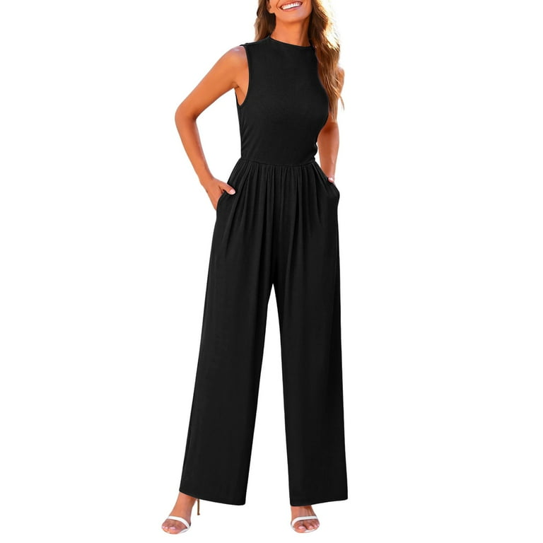 Xysaqa Tank Jumpsuits for Women Dressy Casual Sleeveless