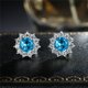 thumbnail image 1 of Pendientes de circonita con diamantes rosas y copos de nieve, pendientes sencillos de girasol a la moda para mujer, 1 of 6
