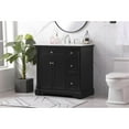 thumbnail image 2 of Elegant Decor Clarence 36" Solid Wood Metal Single Bathroom Vanity Set in Black, 2 of 8