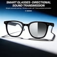 thumbnail image 3 of GJX Bluetooth Glasses for Women and Men,Smart Glasses,Semi-Open Sun Glasses,AI Glasses with Audio Calling and Voice Assistant,AI Translation for Hiking,Driving,Cycling,Black, 3 of 7