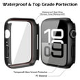 thumbnail image 6 of [2 Pack] for Apple Watch Series 11/10 [46mm] Waterproof Case, IC ICLOVER Full Cover Snap-on Case Built-in Clear Glass Screen Protector Anti-Scratch PC Cover for iWatch Series S11/S10, Black, 6 of 7