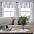 thumbnail image 5 of LALILO Kitchen Curtain Valance Magic With Rainbow Mesh Trendy Rod Pocket Window Curtain 52"x 18" Set of 2, 5 of 7