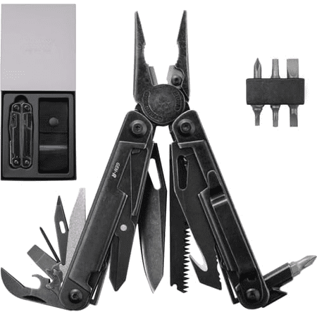 Gen-R RB Multitool Pliers VG10 Blade 27-in-1 Multi-tool EDC Pocket Knife Retro Black Finish Precision Screwdriver Gut Hook for Hunting Backpacking Hiking Camping$$Tools & Hardware Other