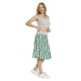 thumbnail image 4 of Women's Soccer Stripes Outdoor Sports Theme A-line Printed Skirt Casual Wear, 3XL, White Black and Green, by Ambesonne, 4 of 6