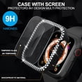 thumbnail image 4 of KOMI 2-in-1 Waterproof Privacy Case for Apple Watch Series 9 8 7 Screen Protector 41mm, Front Anti Spy Tempered Glass Face Cover Back Bumper for iWatch Accessories 41 mm, 4 of 7