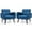 Navy, variant on Giantex Set of 2 Modern Comfortable Fabric Armchair, Mid-Century Accent Sofa for Bedroom Living Room Club, Home, Contemporary Upholstered Linen Sofa Chair, Grey
