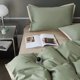 thumbnail image 4 of Xiao Hua Juego de sábanas, juego de sábanas y fundas de almohada, juego de cama individual, ropa de cama de hotel, decoración del hogar (verde), 4 of 4