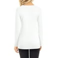 thumbnail image 3 of Fancyglim Women T Shirt Long Sleeve Crew Neck Tee Tops(White S), 3 of 8