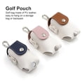 thumbnail image 3 of Eigraketly Mini bolsa de golf PU cuero bola Tees soporte bolsa entrenamiento práctica cintura cinturón hebilla organización transporte Golf Rosa Blanco Eigraketly OD023266-03, 3 of 6