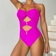 thumbnail image 5 of Lopeceal One Piece Swimsuit for Women Ring Linked Monokini Sexy Bathing Suit Cutout Swim Suit, 5 of 7