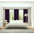 thumbnail image 2 of SAMIMPORT-2011 Glam Plum Solid Print Grommet Blackout Kitchen Window Single Curtain, 37” x 63”, 2 of 6