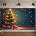 thumbnail image 2 of Festive Design Christmas Tree Decoration Holiday Banner Sparkling Gift Boxes Celebration Backdrop for Christmas Party Winter Holiday Home Decoration, 2 of 9