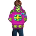 thumbnail image 6 of Lsque Geometry Dash Patten Youth Hoodie Sweatshirt Pullover with Kangaroo Pocket Boys and Girls Hoodie Warm Hoodie for Kids, 6 of 8