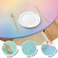 thumbnail image 4 of Dreamy Pastel Sky Round Fitted Tablecloth with Elastic Edge,Dining Table Cover Waterproof,Outdoor Round Tablecloth for Camping,Dining,Indoor and Outdoor, 4 of 7