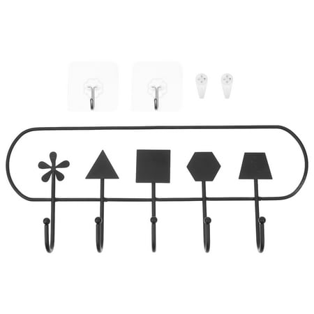 

OUNONA 1 Set European Clothing Rack Door Iron Hook Coat Hanger Keys Hanging Accessory