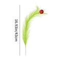 thumbnail image 3 of 8pcs Christmas Tree Decorations Lime Green Curly Christmas Tree Decorations Green Curly Stems Red Balls, 3 of 6