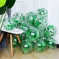 thumbnail image 3 of KIRIKOU 24 piezas juego de bolas de papel multicolor Globo de fiesta de látex de 12 pulgadas para decoración de fiesta, bodas, compromisos, novias, cumpleaños y ducha (verde), 3 of 3