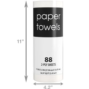 Black and White, 2-Ply Paper Towels, White, 88 Sheets