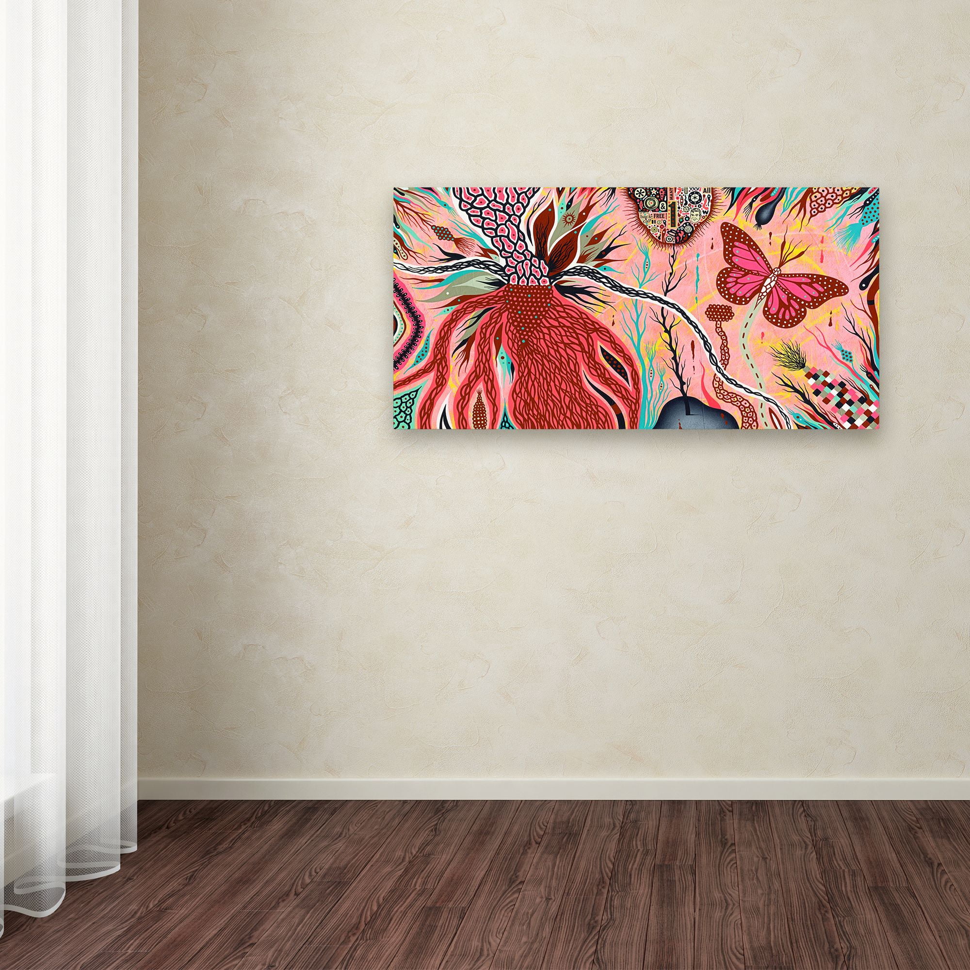 Trademark Fine Art 'The Pink Opaque' Canvas Art by Colin Johnson