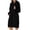 *Black, variant on ClodeEU Women's Long Sleeve Hoodie Dress ,Solid Color Pullover Sweatshirt Dress with Pockets Black,Womens Plus M